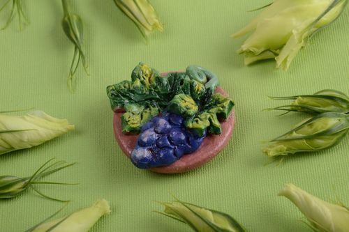 Imán de nevera artesanal elemento decorativo de arcilla regalo original pintado - MADEheart.com