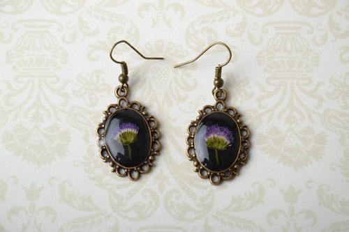 Earrings with real wildflowers - MADEheart.com