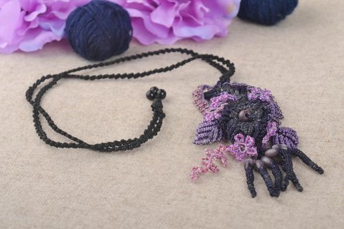 Flower jewelry macrame necklace handmade jewellery women accessories gift ideas - MADEheart.com