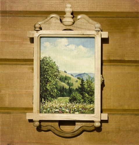 Cassetta Porta-Chiavi di legno fatta a mano Scrignetto quadro da parete - MADEheart.com