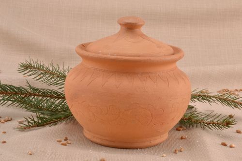 Pentola in ceramica fatta a mano vaso in argilla stoviglia decorativa in argilla - MADEheart.com