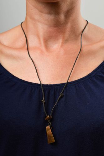 Handmade unusual pendant stylish copper pendant metal designer jewelry - MADEheart.com