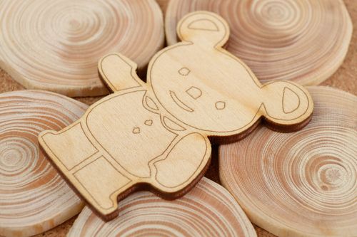 Figura para pintar artesanal regalo original decoración creativa de madera Oso - MADEheart.com