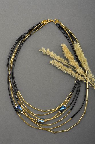 Unusual handmade beaded necklace crystal bead necklace  beautiful jewellery - MADEheart.com