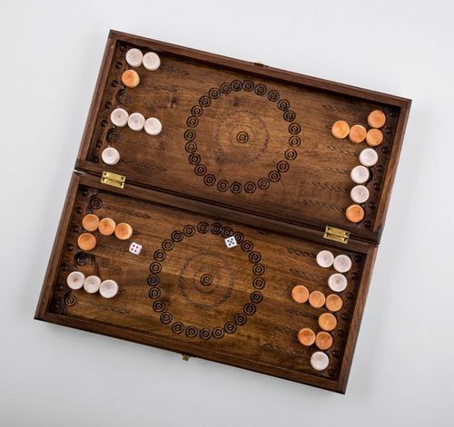 Wooden backgammon - MADEheart.com