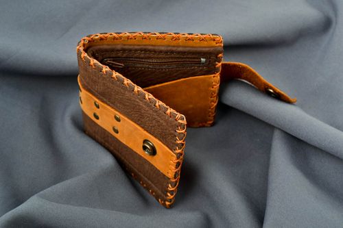 Handmade wallet leather wallet leather purse handmade leather goods cool gifts - MADEheart.com