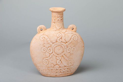 Decorative clay bottle - MADEheart.com