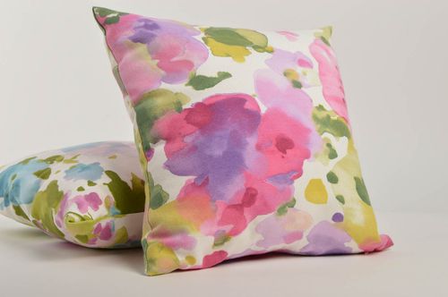 Pillowcase flower pattern home decor handmade goods textile gift unusual present - MADEheart.com