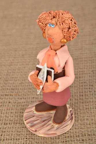 Handmade ceramic figurine Notary - MADEheart.com