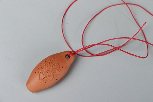 Ceramic pendant whistle - MADEheart.com