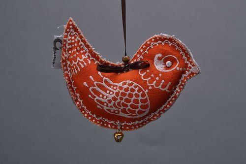 Pingente para interior Pássaro cinza-laranja - MADEheart.com
