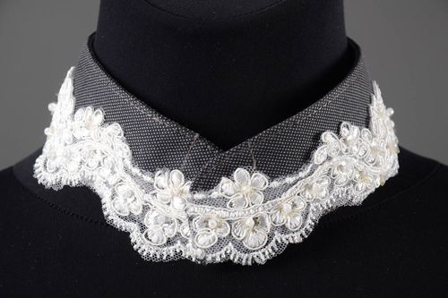 Beautiful handmade textile collar decorative removable collar fashion trends - MADEheart.com