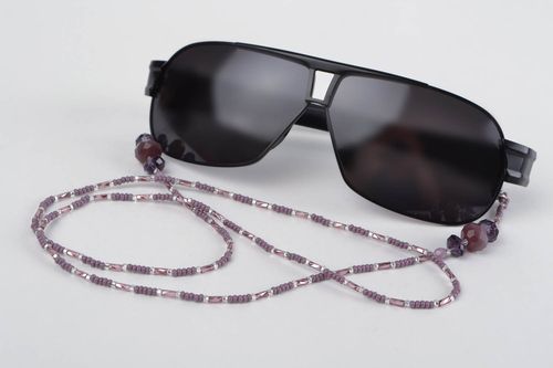 Violet eyeglass chain handmade glasses chain necklace woman glasses accessory - MADEheart.com