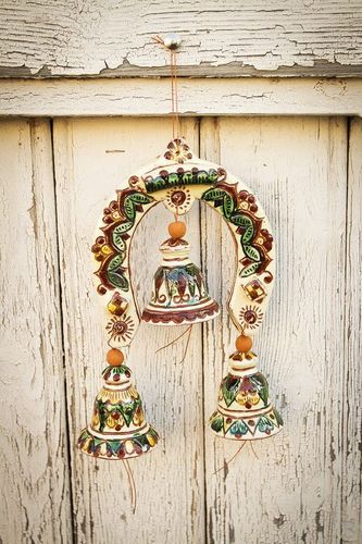 Ferro da cavallo fatto a mano decorazioni in ceramica prodotto in argilla - MADEheart.com