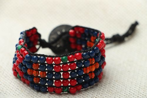 Bracelet coloré en pierres naturelles fait main - MADEheart.com