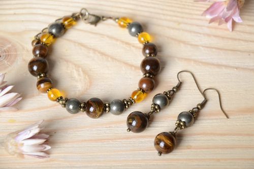 Boucles doreilles Bracelet fait main design original Accessoires femme - MADEheart.com