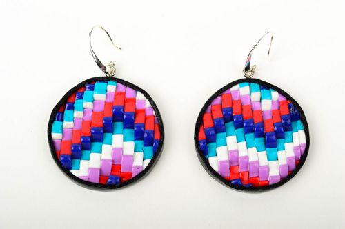 Plastic jewelry handmade polymer clay earrings with charms fashion jewelry - MADEheart.com