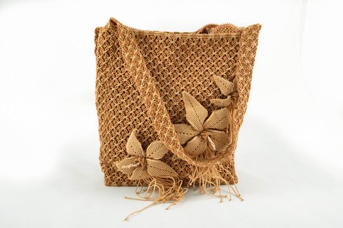 Sac féminin tissé macramé original - MADEheart.com