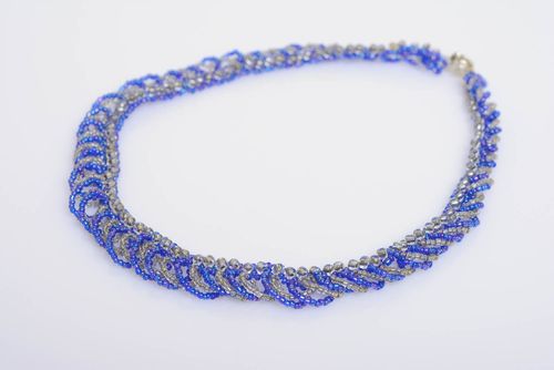 Collar de abalorios hecho a mano original estiloso bonito femenino inusual - MADEheart.com