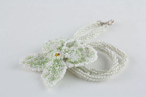 Collana di perline fatta a mano originale di moda bigiotteria da donna - MADEheart.com