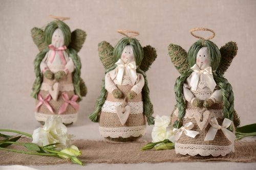 Giocattoli originali fatti a mano pupazzi decorativi elementi decorativi 3 pz - MADEheart.com