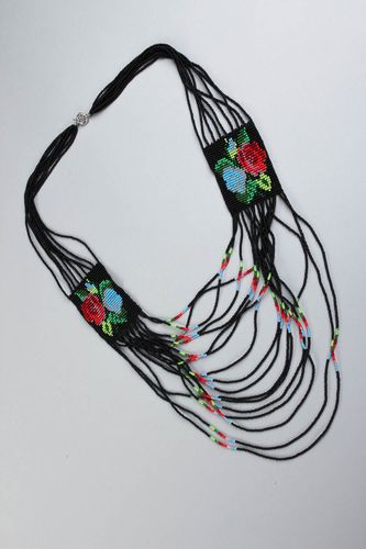 Mode Schmuck handmade Collier aus Rocailles Designer Schmuck Geschenk für Frau - MADEheart.com