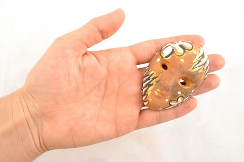Maschera in argilla fatta a mano elemento decorativo dautore originale - MADEheart.com