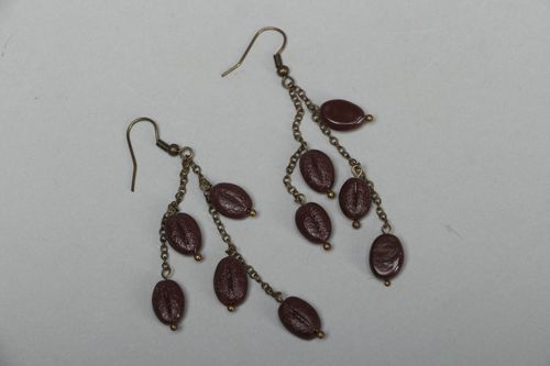Boucles doreilles artisanales de pâte polymère - MADEheart.com