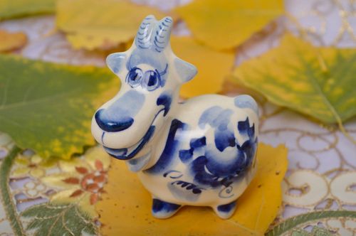 Figurine chèvre faite main Statuette céramique petite Décoration maison - MADEheart.com