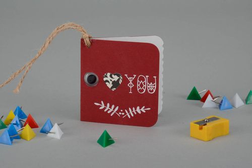 Cartão-postal marrom I love you - MADEheart.com