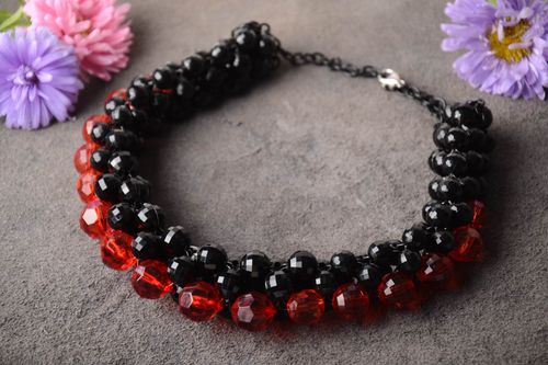 Elegant unusual necklace handmade stylish accessories beautiful jewelry - MADEheart.com