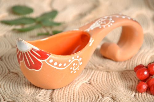 Cuchara-salsera de barro - MADEheart.com