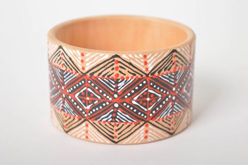 Handmade bracelet in ethnic style designer wooden bracelet cute wrist jewelry - MADEheart.com