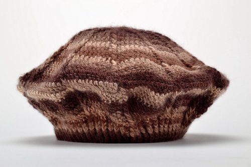 Knitted beret Striped - MADEheart.com