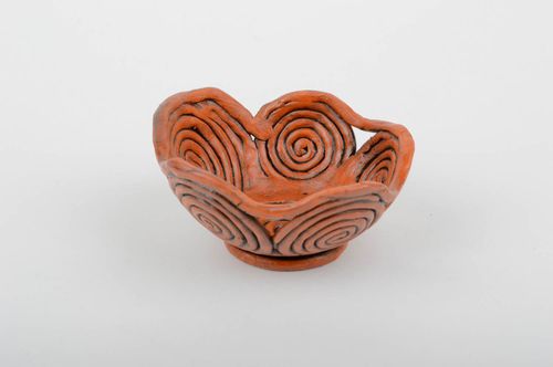 Handgemachte Keramik runde Schale für Bonbons Geschirr aus Ton Geschenk Idee - MADEheart.com