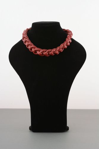 Necklace and bracelet made of genuine leather - MADEheart.com