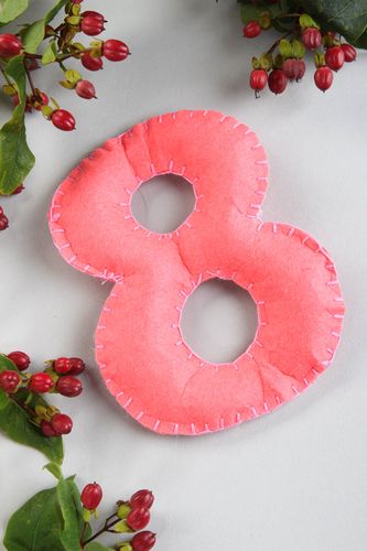 Handmade fridge magnet kitchen decor soft toy soft number toy for decorative use - MADEheart.com