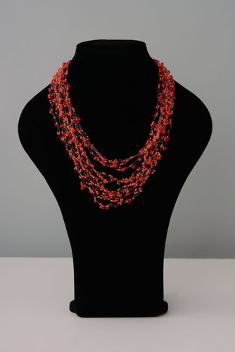 Rotes Collier aus Glasperlen - MADEheart.com