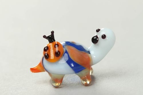 Figurine en verre multicolore faite main Tortue - MADEheart.com
