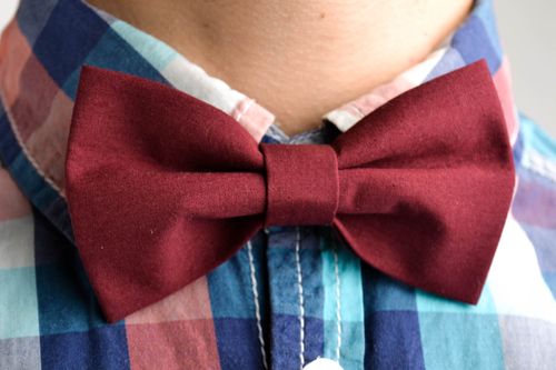 Handmade designer bow tie stylish male bow tie cotton accessory for men - MADEheart.com