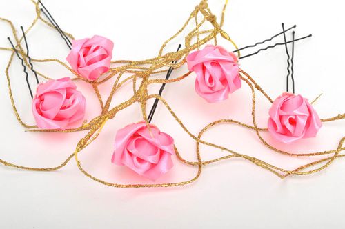 Handmade hair accessories unusual flower hair pins designer hair pins - MADEheart.com