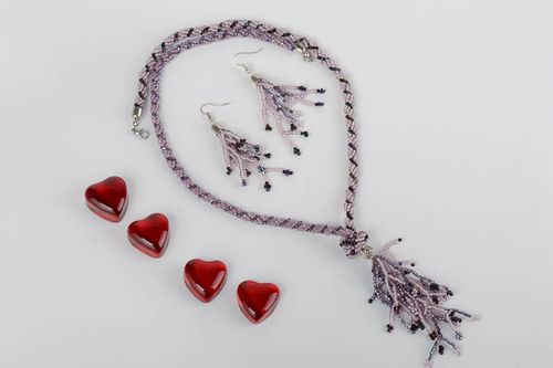 Pendientes originales y collar de moda hechos a mano bisutería fina para mujer - MADEheart.com