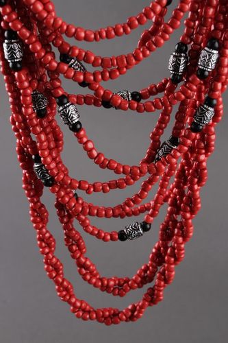 Multi row beaded necklace  - MADEheart.com