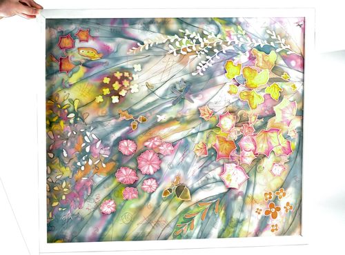 Handmade batik painting Fairy Summer - MADEheart.com