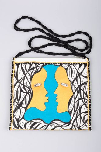Damen Schultertasche aus Textil originell handmade Accessoire schön bemalt - MADEheart.com