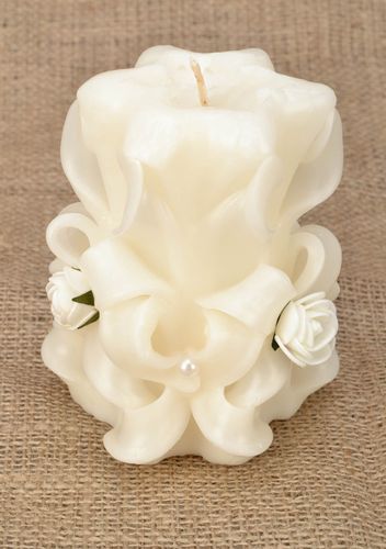 Vela de casamento feita à mão de parafina e estearina - MADEheart.com