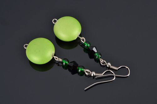 Earrings with plastic beads - MADEheart.com