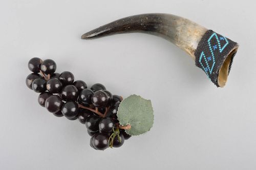 Beautiful handmade drinking horn table decor ideas handmade gifts home goods - MADEheart.com