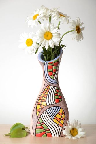 14 inches handmade ceramic vase décor 2,15 lb - MADEheart.com