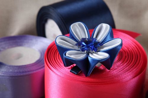 Handmade hair clip unusual hair clip flower hair accessory gift for girls - MADEheart.com